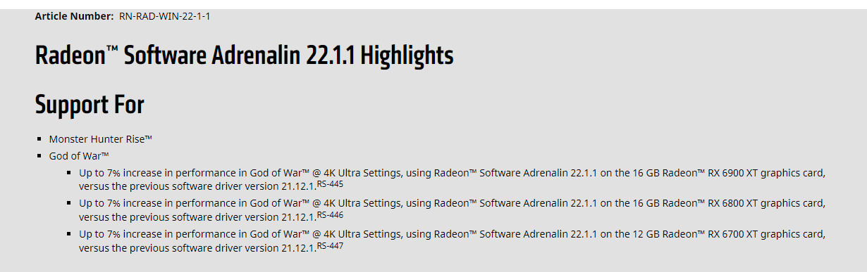 AMD发新显卡驱动 《战神4》最多可有7%的性能提升