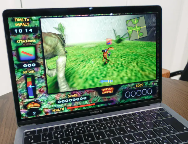 玩家用最新M1 Mac玩初代老游戏《Nanosaur》 效果不错