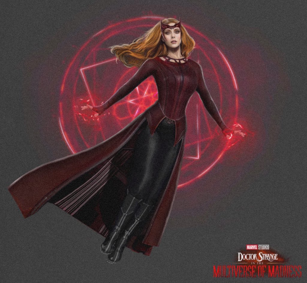 《奇异博士2》新官方美术图片绯红女巫吸引人。