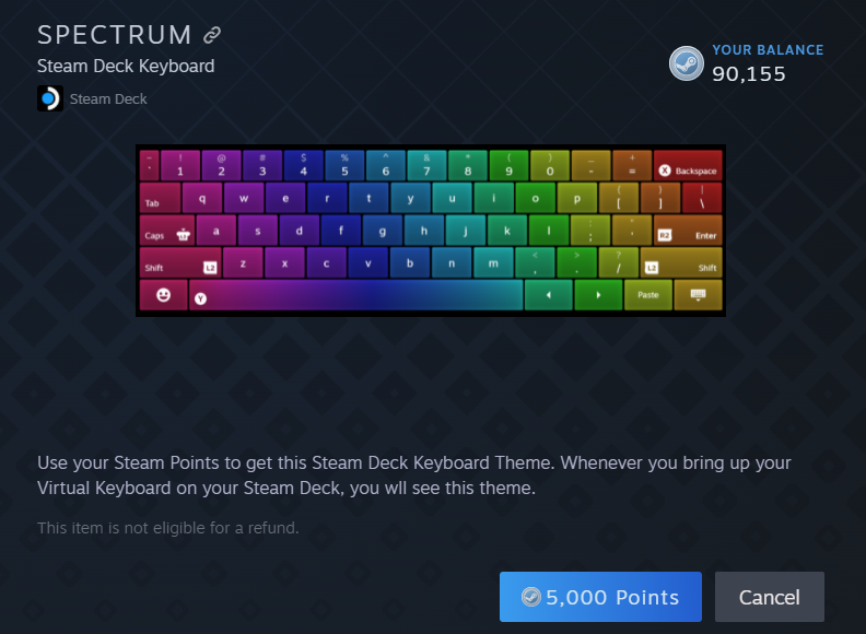 Steam  Deck键盘现已登陆点数商店 更新帧数限制