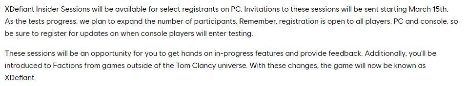 育碧《XDefiant》将不再冠以“汤姆克兰西”<a href=