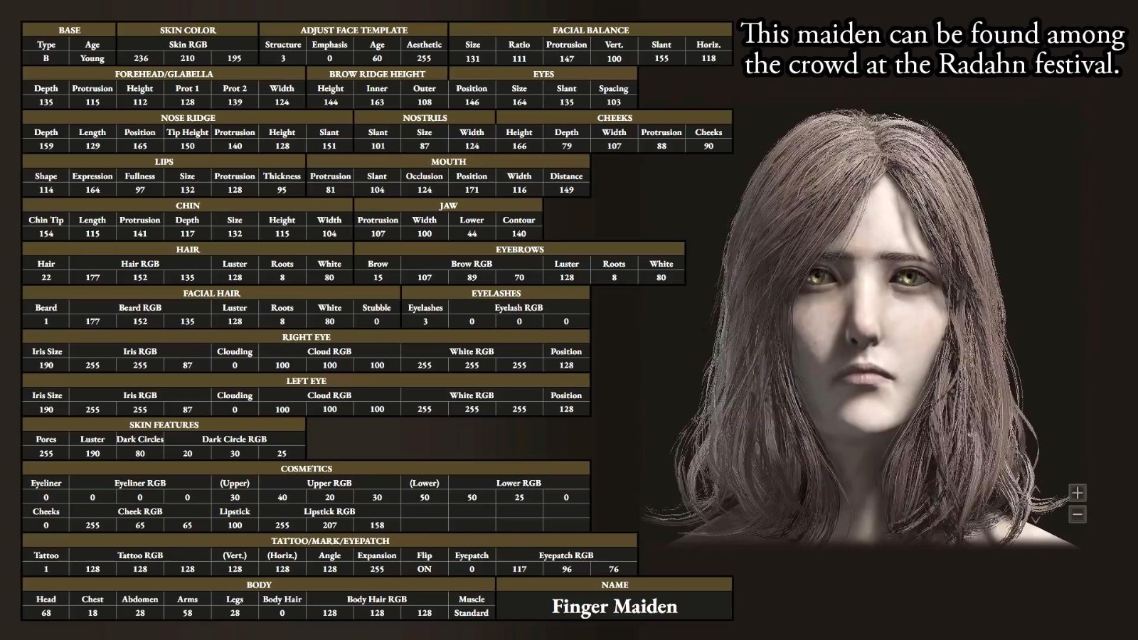 《艾尔登法环》NPC捏脸数据视频 快来捏个老婆玩