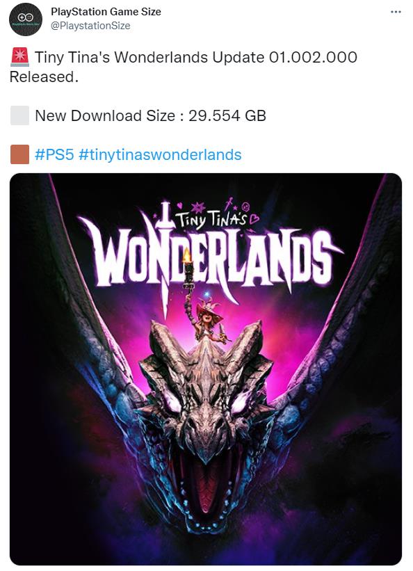 《小缇娜的奇幻之地》PS5版预载大小公布 无首日补丁接近30GB