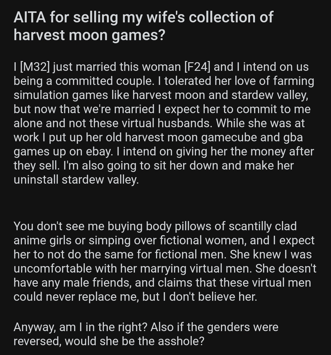 男子为预防妻子背叛 变卖了她的《牧场物语》<a href=