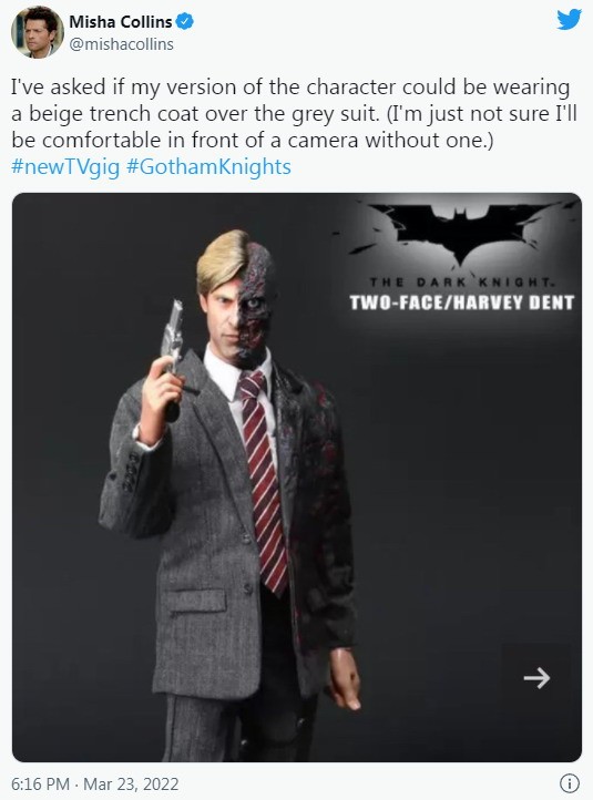 麦克林斯加盟CW新剧《哥谭骑士》演双面。