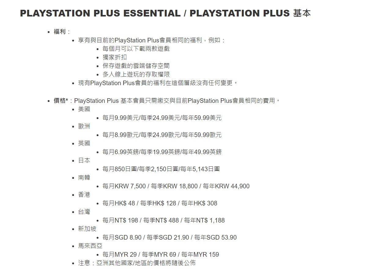 索尼公布全新PS  Plus服务 6月开始上线