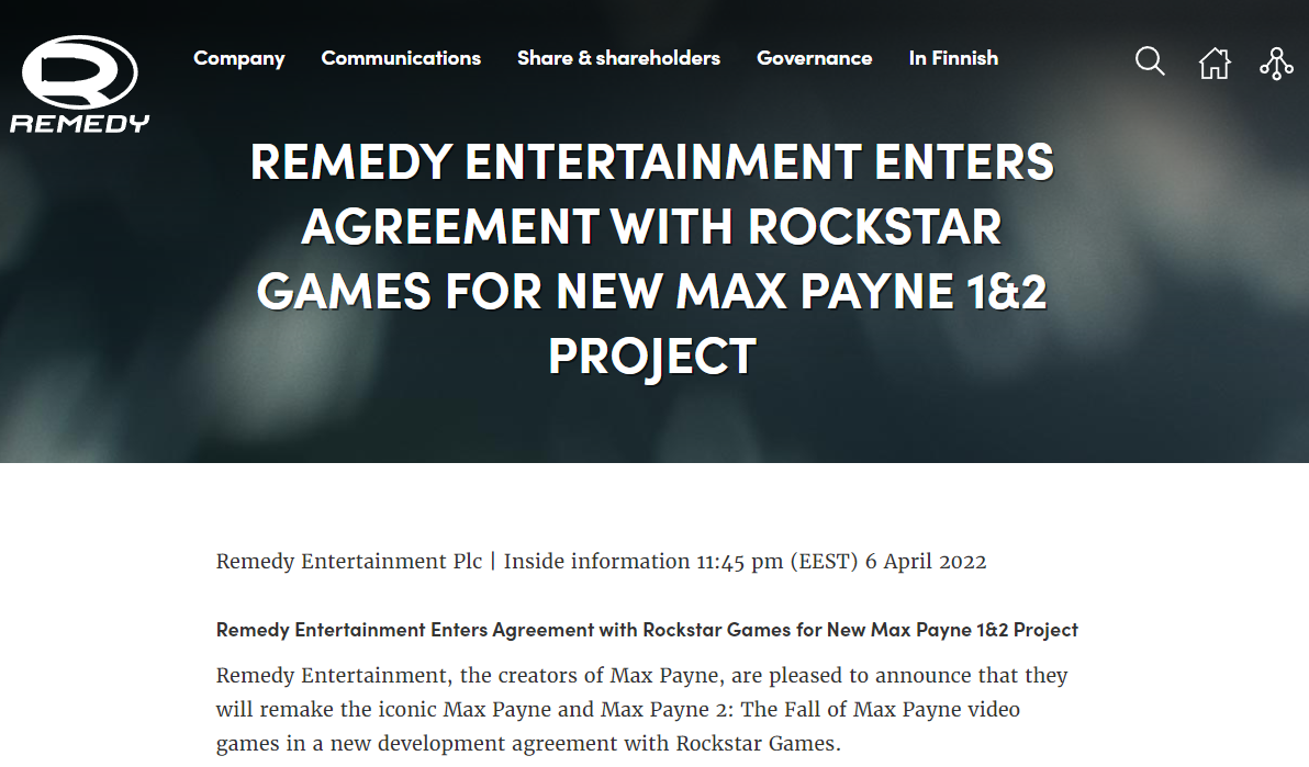 m快报：《马克思佩恩》确认企鹅电竞复刻宣布退市。