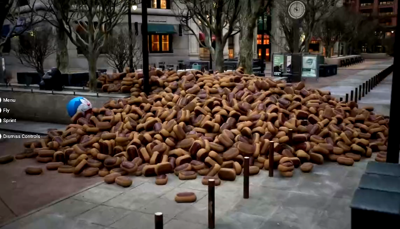 密集恐惧症 玩家用虚幻5演示《哆啦A梦》无限增殖面包