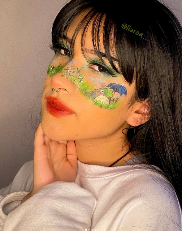 海外粉丝展示吉卜力主题美妆 独特美感别有特色