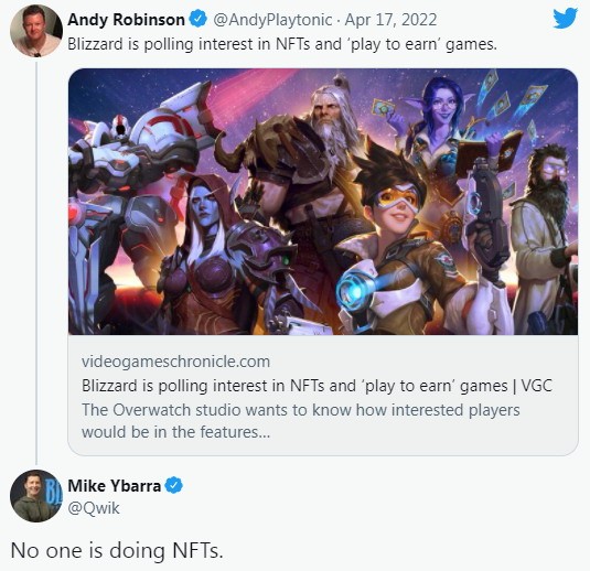 暴雪发布关于NFT的调查问卷：玩<a href=