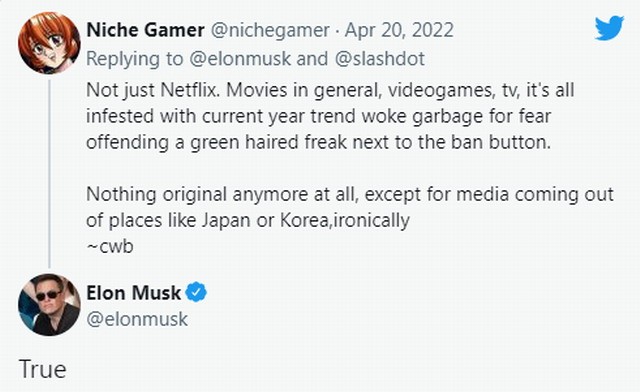 马斯克抨击网飞：节目价值观有问题 让人没法看