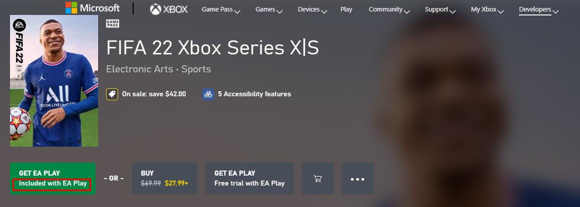 传闻：《FIFA  22》或于5月5日后登陆XGP。