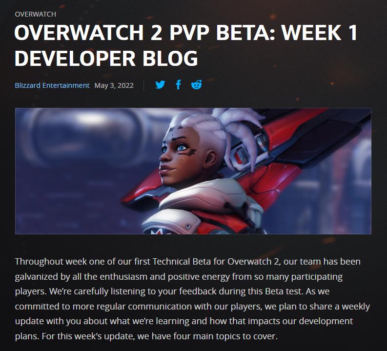 暴雪计划改进《守望先锋2》辅助游戏体验，优化UI。