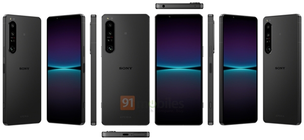 索尼Xperia  1 IV手机官方渲染图 依然宽额头下巴