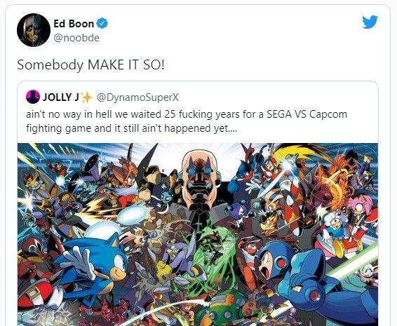 真人快打制作人建议推出《SEGA  VS  CAPCOM》