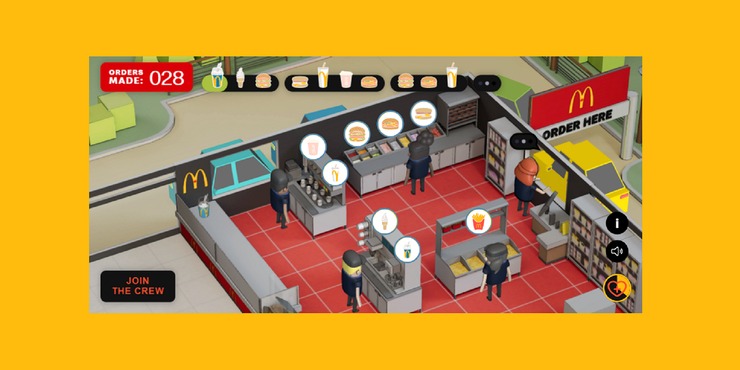 加拿大麦当劳人手严重不足，用网游招聘员工。