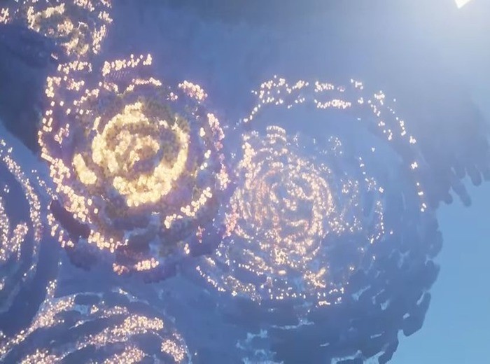 玩家在《我的世界》打造梵高名画星月夜 探索乐趣十足