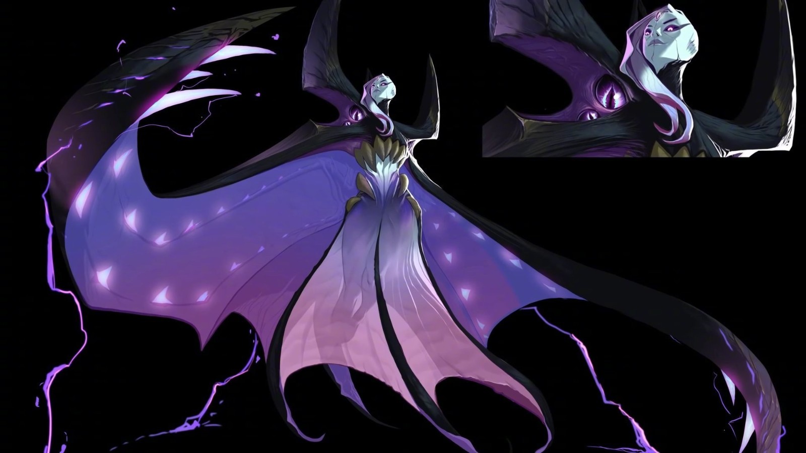 《英雄联盟》虚空女皇卑尔维斯设计稿：口味略重