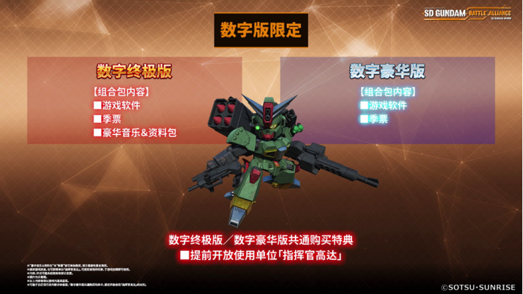 《SD GUNDAM 激斗同盟》将于2022年8月25日上市 同步公开各版本特典及DLC内容