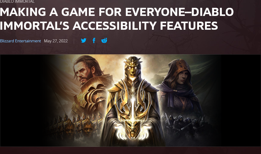 《暗黑破坏神：不朽》将包括语音和文本转换功能