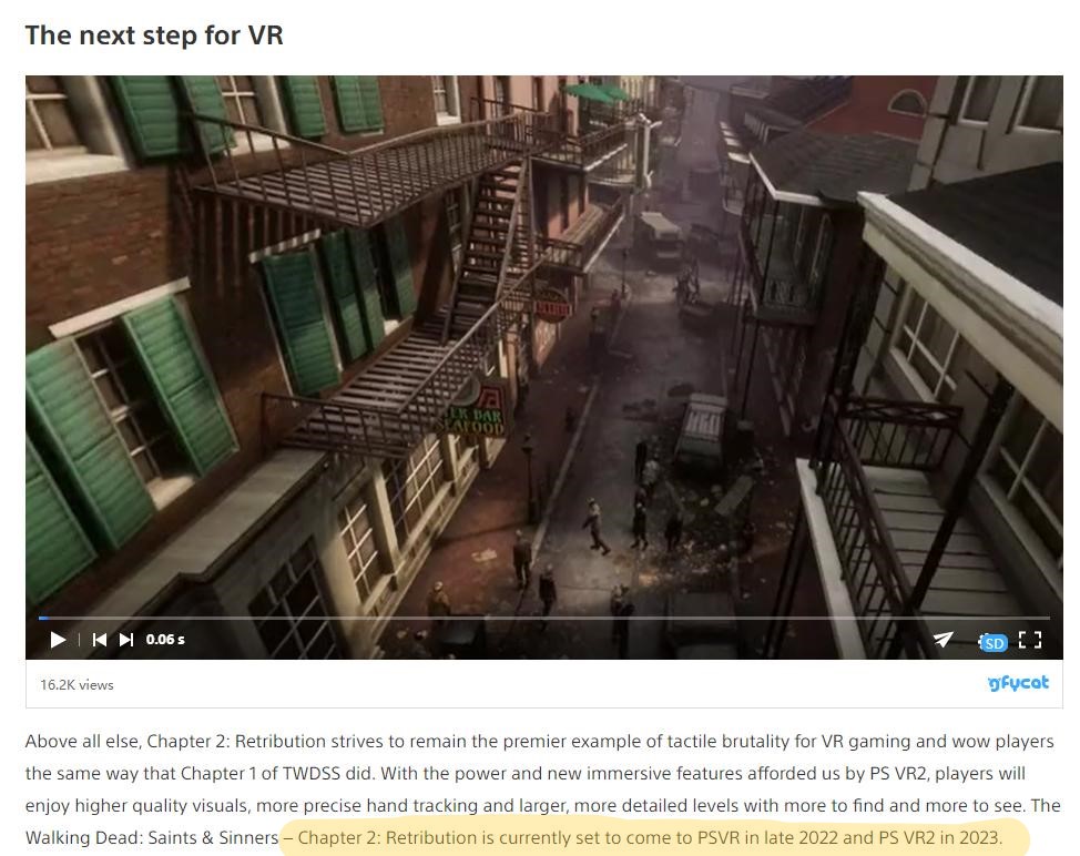 PS博客新文章透露PSVR2将在2023年之前发售