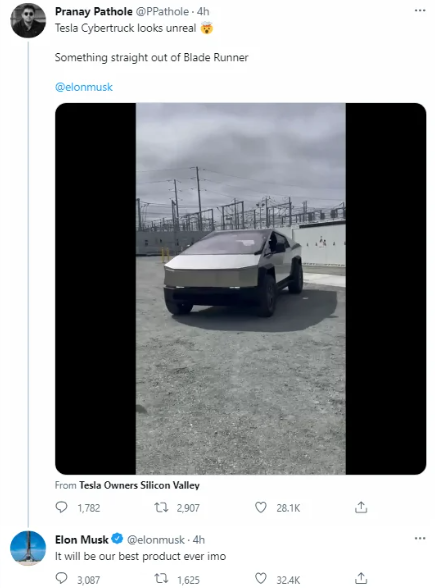 特斯拉电动皮卡内饰曝光 马斯克赞其为迄今最好产品