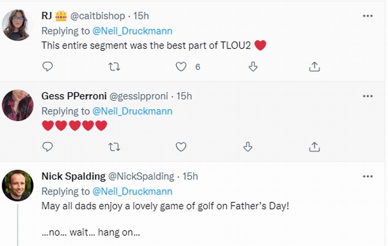 父亲节快乐！尼尔晒《最后的生还者2》乔尔与艾莉温馨时刻