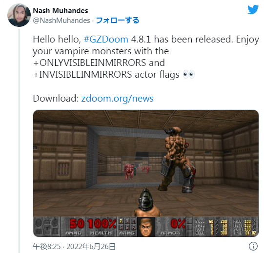 老牌《毁灭战士》互换引擎GZDoom更新 追加镜面新功能