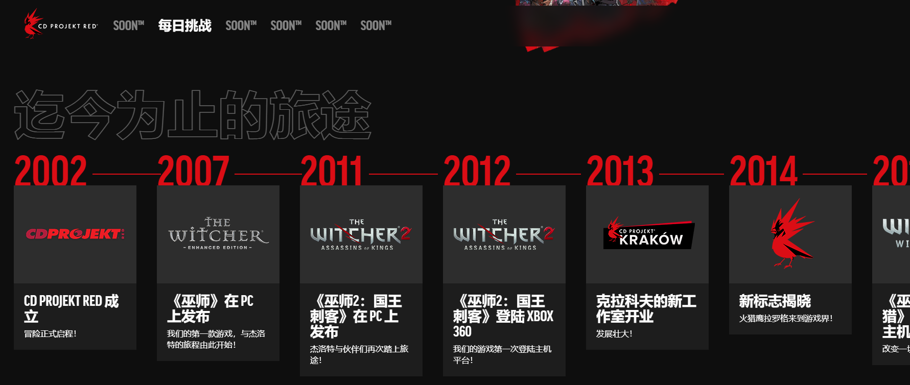 CDPR二十周年官网开放 可参与庆典