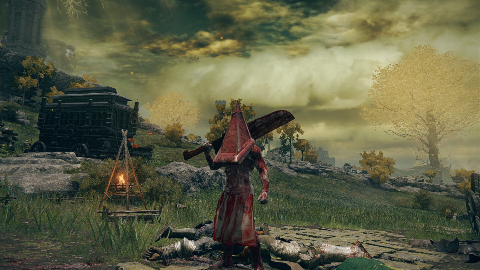 《艾尔登法环》角色替换MOD 寂静岭三角头现身