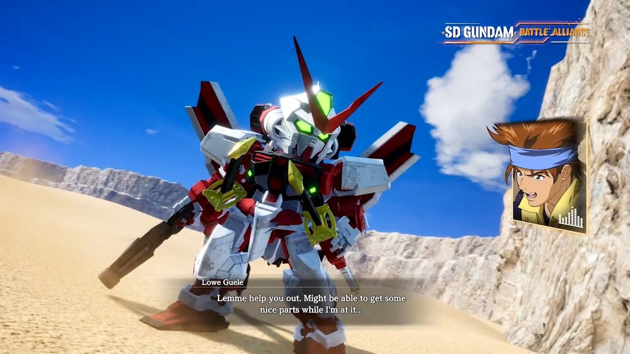 《SD高达 激斗同盟》红色异端高达战斗演示