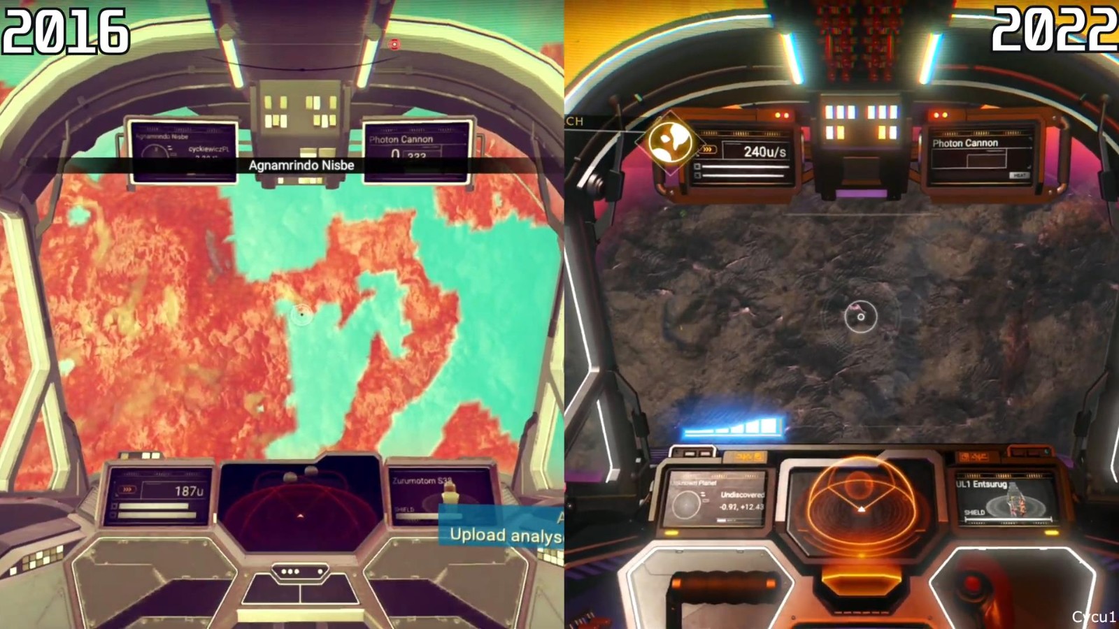 《无人深空》2016版与2022版对比视频 进步明显画面升级