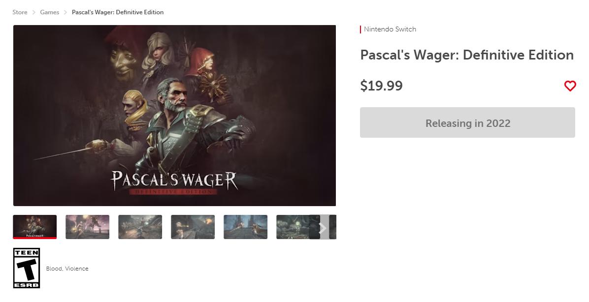 《帕斯卡契约：终极版》将于7月14日在Switch中提供。