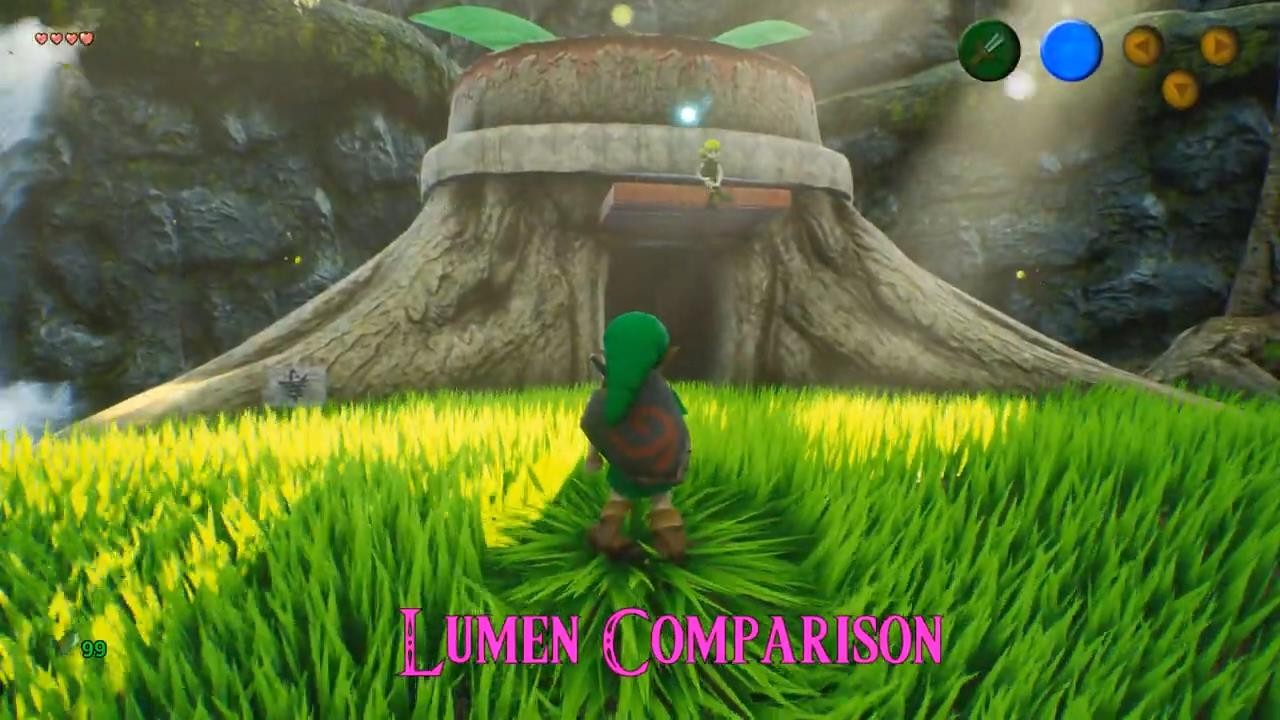 虚幻5重制《塞尔达：时之笛》新演示 画面效果改进