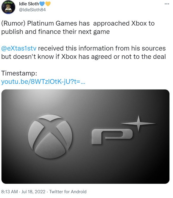 传白金工作室向微软求助，希望其出资并发行新作。