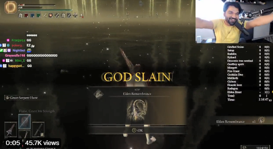 《艾尔登法环》高能玩家伟业达成 不升级无伤2.5小时通关