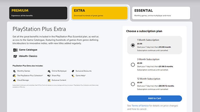 索尼在欧洲推出PS+二档/三档会员7天免费试用 仅适用于非会员