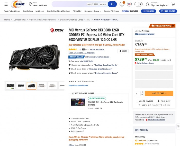 RTX30显卡价格继续跳水 1周暴降2700元！用户依然不买