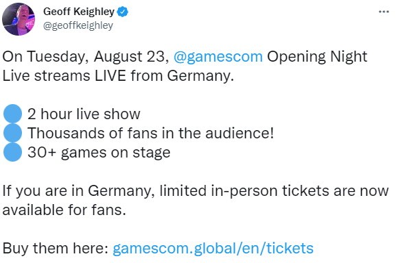 2022年科隆开幕之夜将上演30多场比赛，时长2小时。