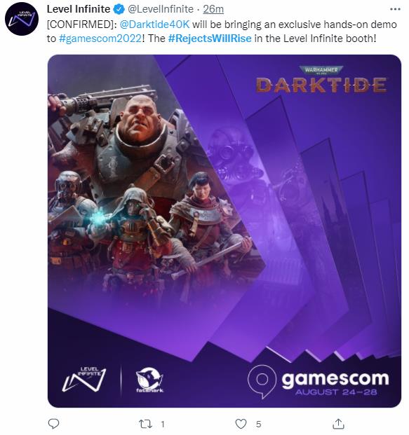 《战锤40K：暗潮》Demo科隆展将于11月30日发售。