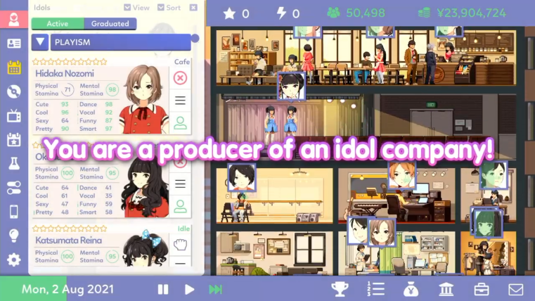 开发一款偶像模拟游戏《偶像经理人》主机版今天正式发布。