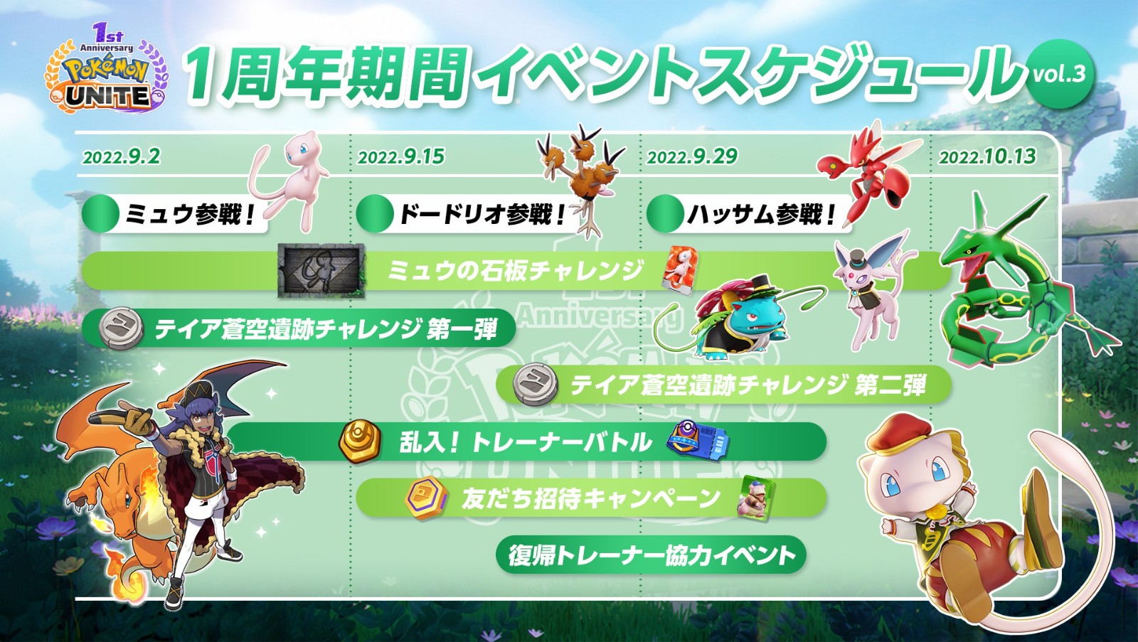 《宝可梦：大集结》一周年二弹新图即将上线。