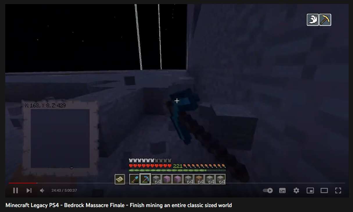 1730天后，油管博主手动掏空了《我的世界》中的所有方块。