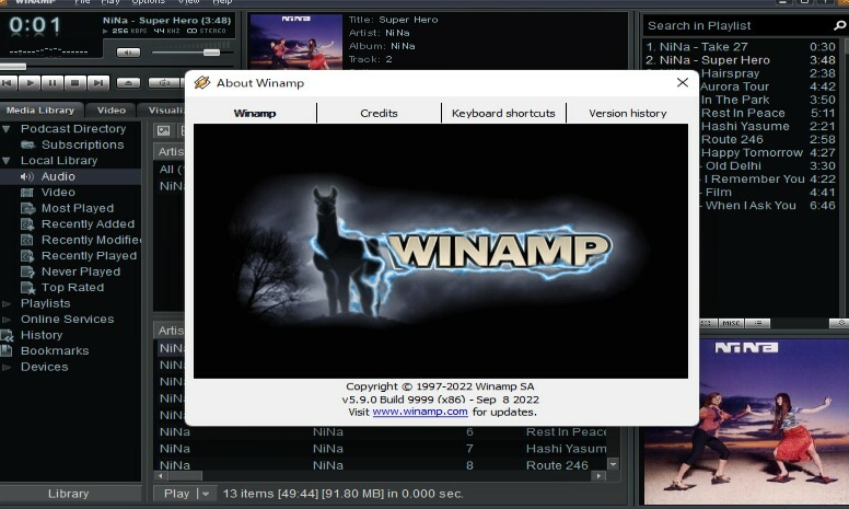 经典播放器Winamp5.9正式发布，提高了Win11的适应性，对应Hi-Res。