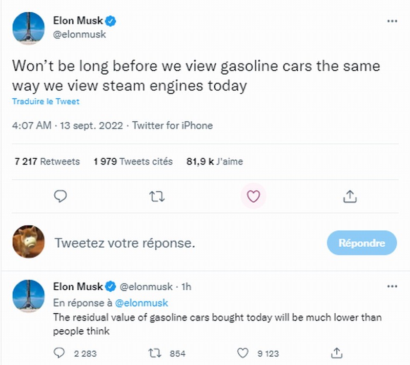 马斯克应该停止燃油车。中国已经开始停售燃油车了？