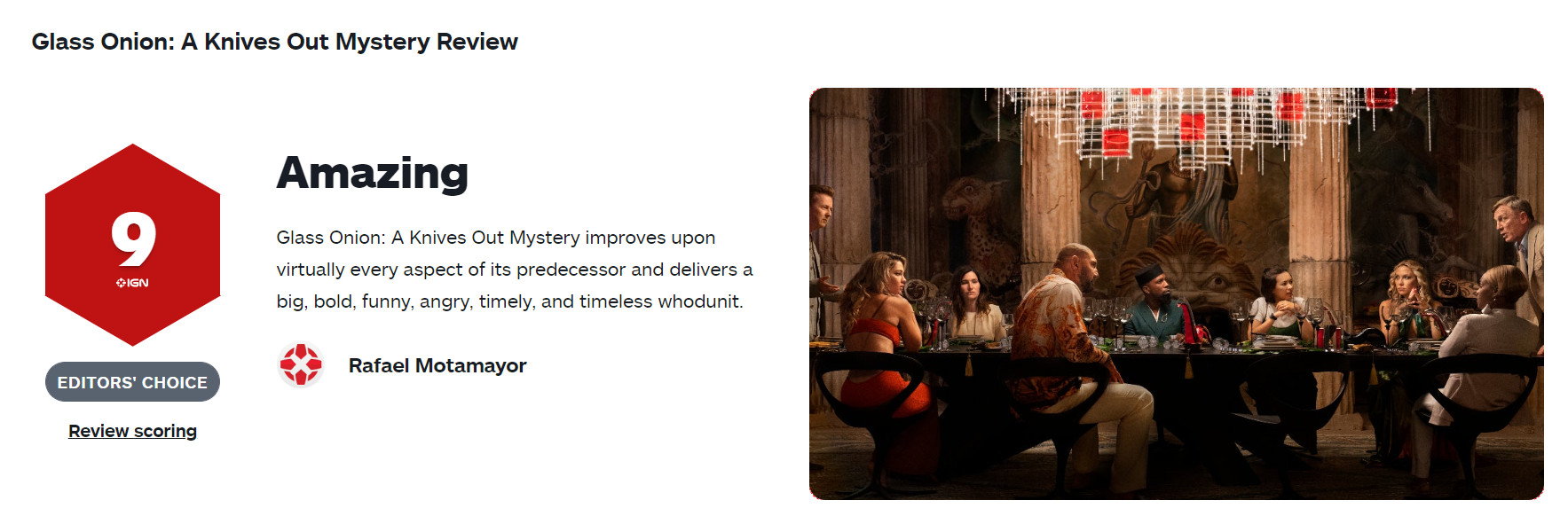 《利刃出鞘2》早期口碑爆款拿下IGN9分。