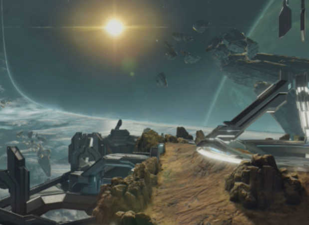 日本众议员河野太郎在线会议使用《光环》游戏背景