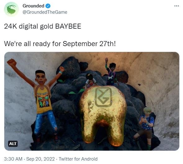 《Grounded》宣布传入压板正式版将于9月27日发售。