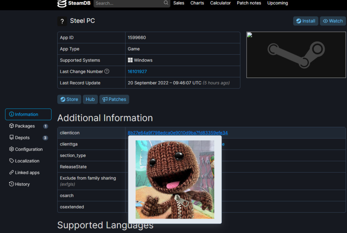 SteamDB数据正在出现《麻布仔大冒险》或将很快在Steam上提供。