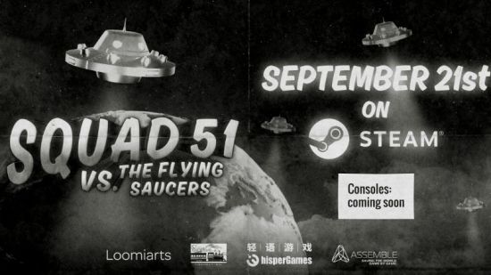 b级黑白横版射击游戏《劲爆51飞行队》今日发售